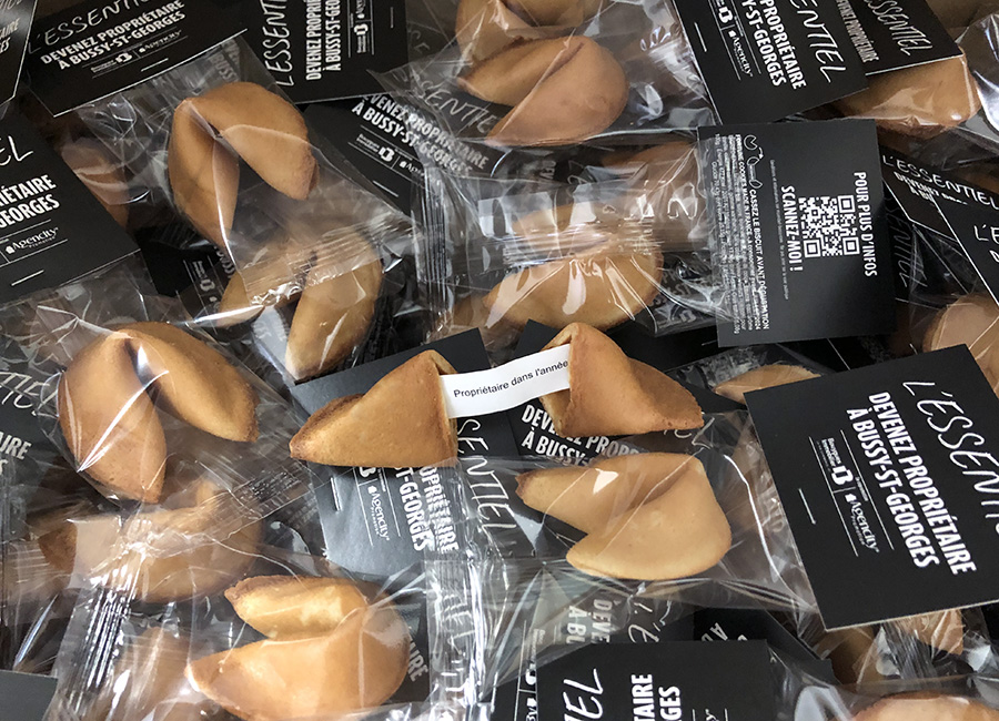 Emballage Fortune Cookie personnalisé
